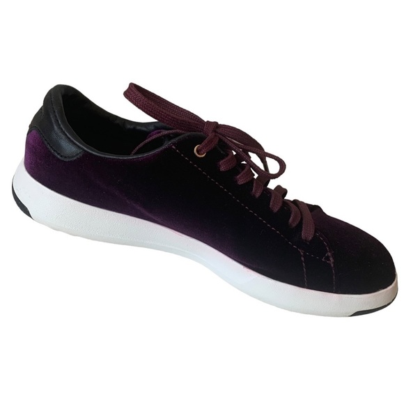 Cole Haan Grandpro Tennis Malbec Purple Velvet Lightweight Sneakers Women’s Sz 7 - Picture 1 of 12